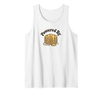 Powered by Pancakes Breakfast Energy Funny Design Tee Pop!! Débardeur