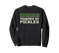 Powered by Pickles Funny Pickle Design Sweatshirt