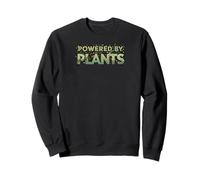 Powered by Plants Vegan Lifestyle Botanical Design Sweatshirt