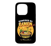 Powered by Ramen Bol à Nouilles Amusant avec Baguettes Coque pour iPhone 15 Pro