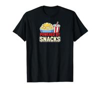 Powered by Snacks Drôle Soirée Ciné Pop-Corn & Soda T-Shirt Graphique avec Valeur