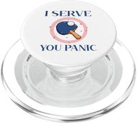 Powered by Spin & Bad Decisions Funny Retro Table Tennis PopSockets PopGrip pour MagSafe