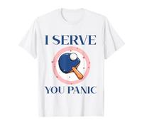 Powered by Spin & Bad Decisions Funny Retro Table Tennis T-Shirt