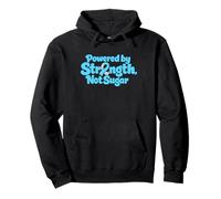 Powered by Strength Not Sugar Blue Ribbon Sensibilisation au diabète Sweat à Capuche