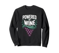 Powered by Wine Lover Design Funny Wine Lover Sweatshirt