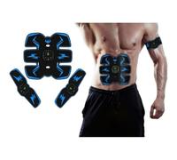 PowerFit Stimulateur Musculaire EMS - Ceinture Abdominale Électrostimulation, 19 Niveaux Intensité + 6 Programmes (Bleu)