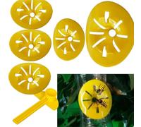 Powerful Asian Hornet Trap, Selective Asian Hornet Trap, Hornets, Natural - Reusable, Translucent/Yellow, Suitable for Fruit Flies, Olive Flies (Lot de5)