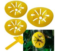 Powerful Asian Hornet Trap, Selective Asian Hornet Trap, Hornets, Natural - Reusable, Translucent/Yellow, Suitable for Fruit Flies, Olive Flies (Lot de3)