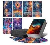 Powerful Cartes Oracle Yin et Yang, 68 cartes Oracle avec significations, cartes de tarot Oracle pour débutants, évaluer les émotions, les relations, la carrière, la santé, la vie (jaune)
