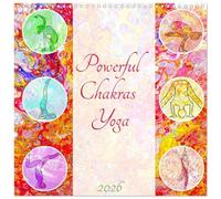 Powerful Chakras Yoga (Wall Calendar 2026 12 × 12 Inch) CALVENDO 12 Month Wall Calendar: Artistic representation of the chakras asanas with affirmations and elements