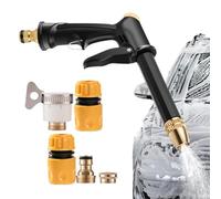 Powerful Cleaning Tool, Portable Pressure Washer, 13.8x9.8 inches with 5 Adapters, Black Sprayer, Outdoor Equipment with Wireless Build, Washer Device for Car & Benches