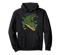 Powerful Crocodile Made of Bricks Emerging from Water Sweat à Capuche