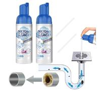Powerful Drain Cleaner,Drain Cleaner Foam,Odor Eliminator,Foaming Drain Cleaner,Unclogs,Foam Sink Cleaner,Liquid Plumber Drain Cleaner,Clog Remover For Kitchen Drain,Sinks,Tubs (2 bottles)