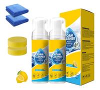 Powerful & Multipurpose Car Interior Foam Cleaner, All-Purpose Rinse-Free Foam Cleaner Spray, Quick Spray and Wipe Waterless Detailer, Car Leather Cleaning, Cars Seat Foams Cleaners (2Sets)