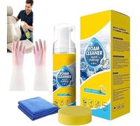 Powerful & Multipurpose Car Interior Foam Cleaner,Quick Spray & Wipe All Purpose Waterless Detailer,Foam Cleaner Multi-Purpose,Mousse Nettoyante Voiture,Suitable for Vehicle Interior, Home Use,150ML