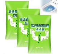Powerful Pipe Dredging Agent,Wild Sink and Drain Cleaner,Powerful Drain Cleaner,High Efficiency Drain Clog Remover Agent,Unclogging Cleaner Quick Cleaning Toilet Tool for Kitchen Bathroom Toilet (3PC)