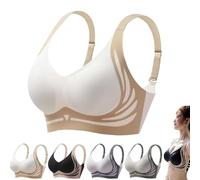 Powerful Push-Up Seamless Bra,Lifting Anti-Sagging Wire-Free Push-up Bra,Full Coverage Seamless Bras for Everyday (Beige,TG)