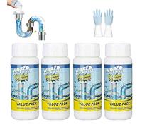 Powerful Sink and Drain Cleaner, Pipe Dredge Deodorant, Sink Drain Cleaner, for Kitchen Bathroom Toilet Pipes Dredging (4PCS)