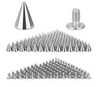 Powerful Tools Lot de 100 clous coniques à vis en métal Noir 7 x 10 mm