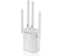 Powerful WiFi Repeater, WiFi Amplifier 300Mbps 2.4GHz Wireless Extender Network Signal Amplifier Have AP/RP and WPS Function, Compatible with All Internet Box