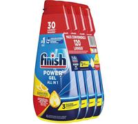 Powergel gel détergent pour lave-vaisselle,liquide,multi-actions,pouvoir dégraissant,citron,120 lavages,4 confections de 30 lavages