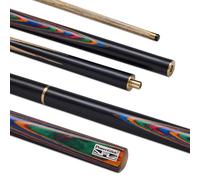 POWERGLIDE EXIOS Queue de Billard articulée 3/4 en frêne - Manche en frêne - Fût épissé à la Main - 540 g - Taille complète 145 cm - Pointe de 9,5 mm - Multicolore