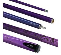 POWERGLIDE Ignis Queue de Billard en Fibre de Carbone et Fibre de Verre Design Ultra Lisse Violet Brillant Joint 2 pièces 50/50 Taille complète 144,8 cm Pointe 10 mm Poids 510,3 g et 538,6 g