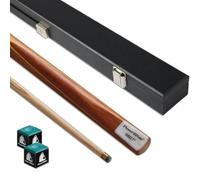 PowerGlide Lot de 2 queues de Billard et étui à Craie | Cible | Queue en Bois de frêne, étui Rigide et Craie Verte | Joint en Laiton | Taille complète 15,2 m | Pointe de 9,5 mm
