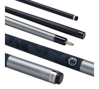 POWERGLIDE One Lot de 2 bâtons de Queue de Billard | Emanate | Fibre de Carbone et Fibre de Verre | Grip Mat Ultra Lisse Brillant | Taille complète 147,3 cm | Pointe de 13 mm