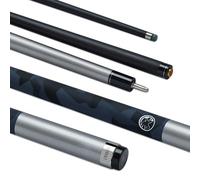 POWERGLIDE One Lot de 2 bâtons de Queue de Billard | Emanate | Fibre de Carbone et Fibre de Verre | Poignée Mate Ultra Lisse et Brillante | Taille complète 144,8 cm | Pointe de 10 mm