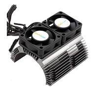 Powerhobby Dissipateur thermique en aluminium avec deux ventilateurs turbo haute vitesse pour moteurs 1:8 avec environ 40,8 mm de diamètre (pistolet)