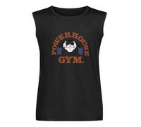 Powerhouse Gym Logo Mens Unisex Sleeveless T-Shirt Graphic Print Vests Top Black Tank Tee S