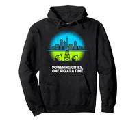 Powering Cities One Rig At A Time - Skyline de Plate-Forme pétrolière Sweat à Capuche