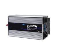 POWERinvert Onduleur Sinusoïdal Pur 3000 W/6000 W DC 12 V vers AC 2 Prises 220 V avec Ports Charge USB 2.1 A Et Prise Universelle(12V,6000W)