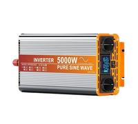 POWERinvert Onduleur Sinusoïdal Pur 5000 W/6000 W 12 V CC 220 V CA 230 V avec Écran LCD Télécommande Et 2 Prises CA pour Caravane Camion Voiture(5000W)