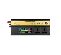 POWERinvert Onduleur Universel 12V À 220V Transformateur Tension Hors Réseau À Onde Sinusoïdale Modifiée Convertisseur Puissance Affichage Numérique LCD Intelligent(2200W)
