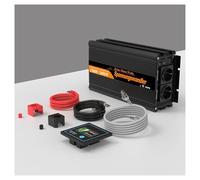 POWERinvert Onduleur Voiture 1500 W 2500 W À Onde Sinusoïdale Convertisseur Puissance DC 12 V vers AC 220 V 230 V 240 V Convertisseur Solaire Hors Réseau(1500W)