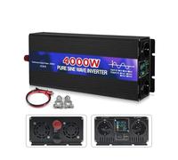 POWERinvert Onduleur Voiture DC 12 V 24 V 48 V vers AC 220 V Convertisseur Tension À Onde Sinusoïdale Double Prise UE 4000 W 5000 W 6000 W(24V,220V 60hz,4000W (Rated 2000W))