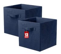 powerking Boîte de rangement électrique, boîte de rangement en tissu pliable et tiroir de rangement en tissu pour placard et rangement pour jouets, 13 x 13 x 13 pouces, set de 2