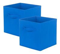 powerking Boîtes de rangement pour placards et jouets, boîtes de rangement en tissu pliables et tiroirs de rangement en tissu, lot de 2 (Bleu)