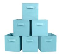powerking Cube de rangement pliable en tissu pour une utilisation en forme de cube Nouveau (bleu ciel 6 ensemble)