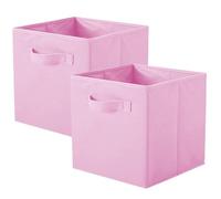 PowerKing Lot de 2 Boîtes Tiroirs en Tissu Cube de Rangement Pliable Coffre pour Linge Jouets Vêtement