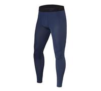 PowerLayer Legging Couche de Base pour Le Sport Bas de Compression Running pour Homme - Bleu Foncé, XL