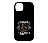 Powerlifting Eat Sleep Lift Heavy Gym Workout Coque pour iPhone 14 Plus