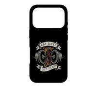 Powerlifting Eat Sleep Lift Heavy Gym Workout Coque pour iPhone 17 Pro