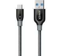 , Powerline+, 0,9 M, Câble Usb C Vers Usb 3.0 A, Fichier Pour Les Appareils Usb De Type C, Y Compris Galaxy S8, S8+, S9, Macbook, Xz, Lg V20 G5 G6, Htc 10, Xiaomi 5 Et Autres, Gris[X682]