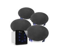 Power Dynamics Powerline A50B - Pack Amplificateur Mural avec 4 Enceintes Encastrables - 60 Watts Noir