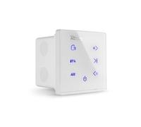 Power Dynamics Powerline A50W Amplificateur Audio Mural 2X 20 Watts, Récepteur sans Fil Bluetooth, USB et Micro SD, Écran Tactile, Livré avec Télécommande, Idéal pour Sonorisation de la Maison