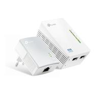TL-WPA4220KIT AV500 WiFi Powerline Extender - Starter Kit - kit d'adaptation pour courant porteur - HomePlug AV (HPAV) - Wi-Fi - Branchement mural