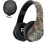 PowerLocus Casque Audio, Bluetooth Casque Sans Fil Ecouteurs Stéréo avec Microphone, Micro SD/TF carte & 3.5mm Audio pour Téléphone/Laptop/TV/iPad - Camo G